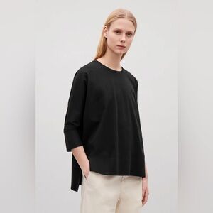 NWT COS Cotton Tunic Top with Bonded Details